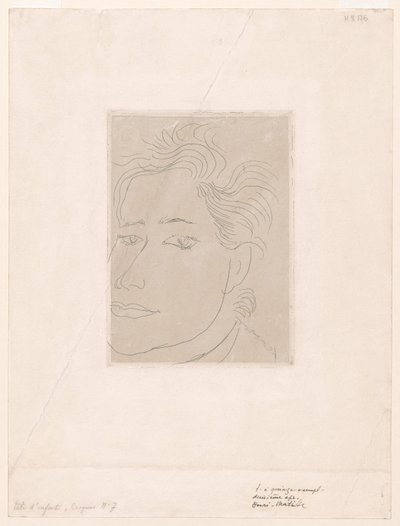 Outamaro, portrét Margot Matisse od Henri Matisse
