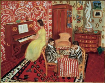 Klavíristka a hráčky od Henri Matisse