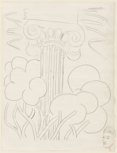 Několik sonetů: "A la nue accablante...", deska 29 z Poesies de Mallarmé od Henri Matisse