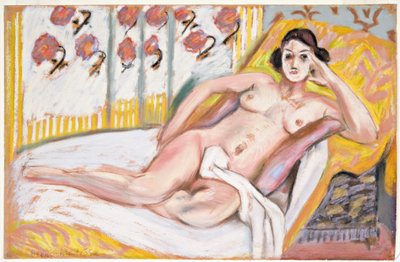 Ležící akt (Nu Allonge) kolem roku 1925 (pastel na křídovém papíře) od Henri Matisse