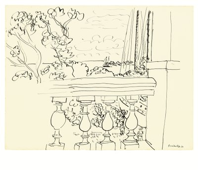 Výhled na moře na Tahiti od Henri Matisse