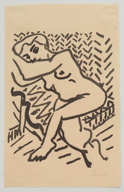 Sedící akt [Malý světlý dřevoryt] od Henri Matisse