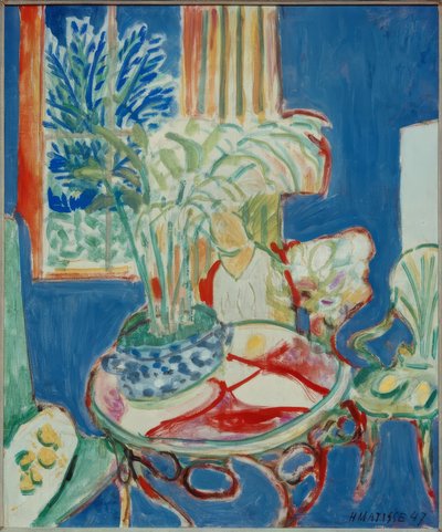 Malý interiér v modré barvě od Henri Matisse