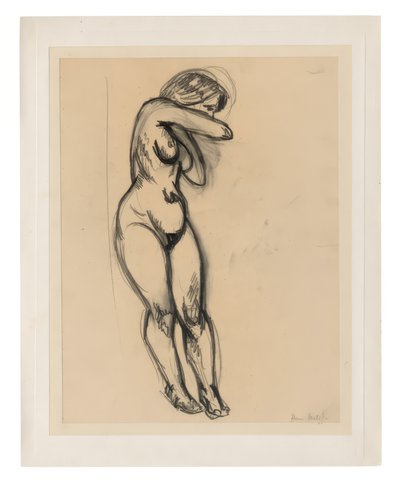 Stojící ženský akt, natočený směrem k zádům od Henri Matisse