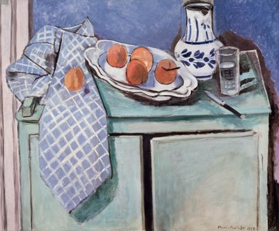 Zátiší na zeleném příborníku od Henri Matisse
