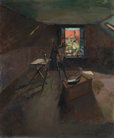 Ateliér pod okapem, asi 1903 (olej na plátně) od Henri Matisse