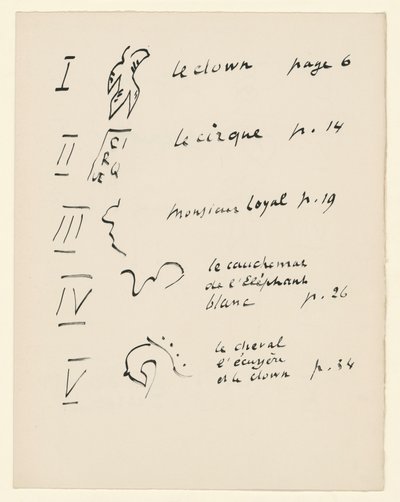 Tabulka obrazů 1. Z „Jazz“. S. 149 od Henri Matisse