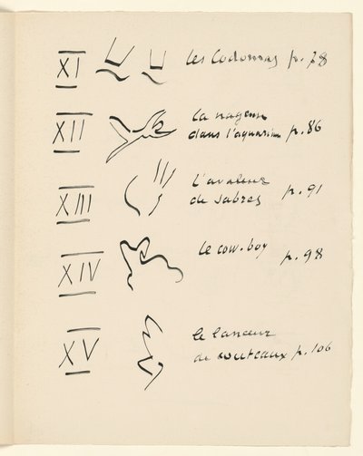 Tabulka obrazů 3. Z „Jazz“. S. 151 od Henri Matisse