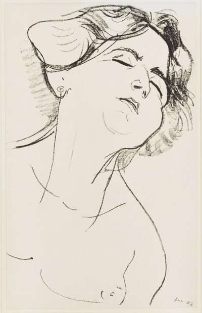 Hlava ženy se zavřenýma očima od Henri Matisse