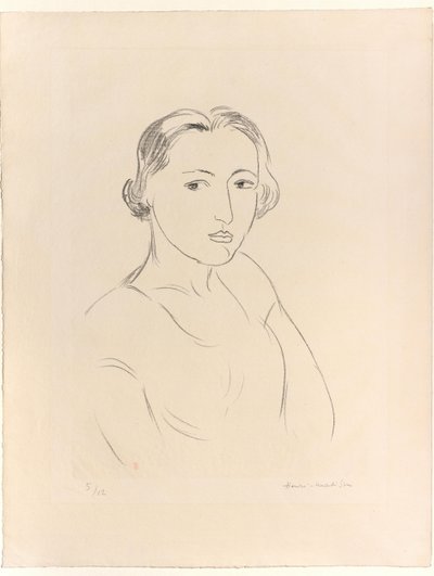 Hlava mladé ženy od Henri Matisse