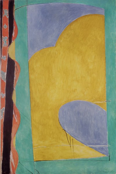 Žlutá opona, asi 1915 (olej na plátně) od Henri Matisse