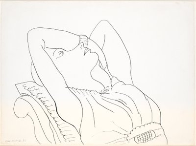 Zakloněná žena s pažemi nad hlavou, polopostava od Henri Matisse