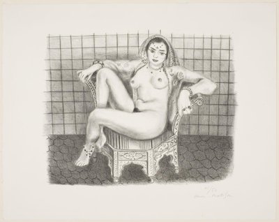 Mladý hinduista, sedící nahý na židli od Henri Matisse