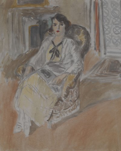 Žena sedící v křesle, asi 1922 (olej na plátně) od Henri Matisse