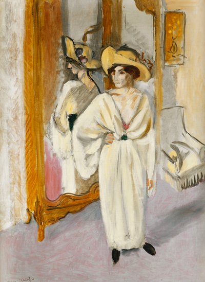Žena v bílém, asi 1918-19 (olej na plátně) od Henri Matisse
