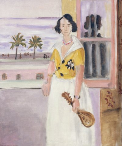 Žena s mandolínou, asi 1921-22 (olej na plátně) od Henri Matisse
