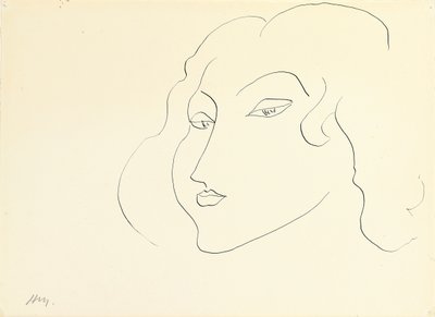 Hlava ženy (pero a tuš na papíře) od Henri Matisse
