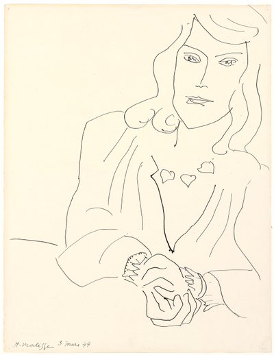 Hlava ženy s náhrdelníkem od Henri Matisse