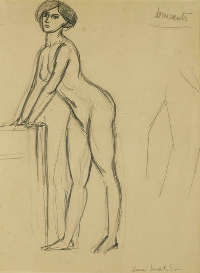 Stojící mladá dívka, asi 1908-10 (tužka na papíře) od Henri Matisse