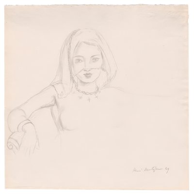Mladá žena se závojem od Henri Matisse