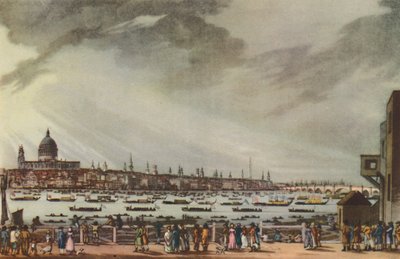 Pohřební průvod lorda Nelsona po vodě z nemocnice Greenwich do Whitehallu, 9. ledna 1806 od Henri Merke