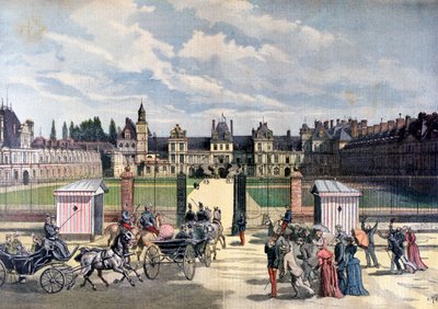 Příjezd prezidenta republiky, Château de Fontainebleau, 1892 od Henri Meyer