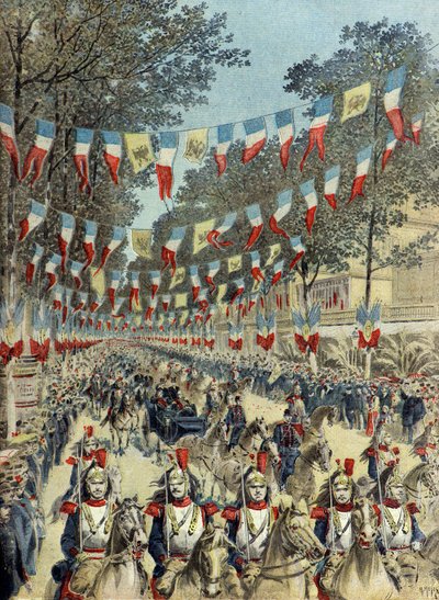 Příjezd careviče Georgese Alexandroviče Romanova do Nice v roce 1896 (rytina) od Henri Meyer