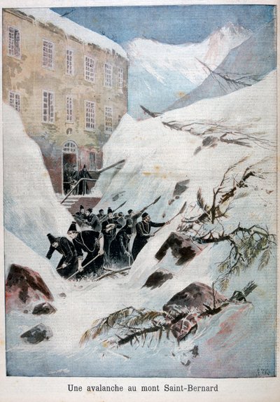 Avalanche na Mont Saint-Bernard, Švýcarsko, 1897 od Henri Meyer