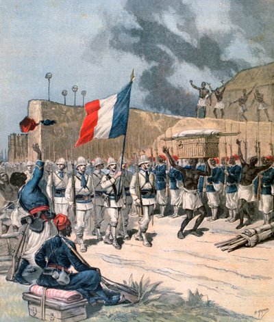 Vstup francouzské armády do Abomey, Dahomey, Afrika, 1892 od Henri Meyer