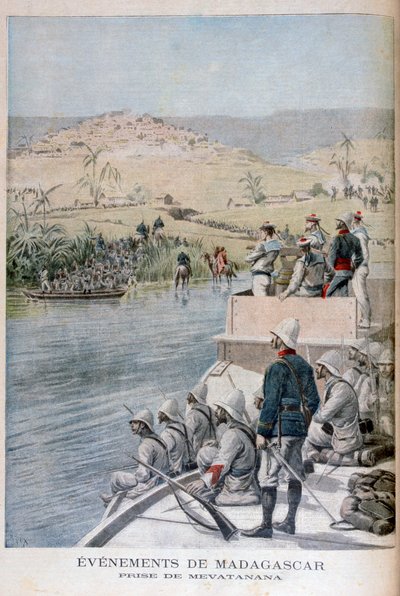 Události na Madagaskaru: Zajetí Mevatanany, 1895 od Henri Meyer