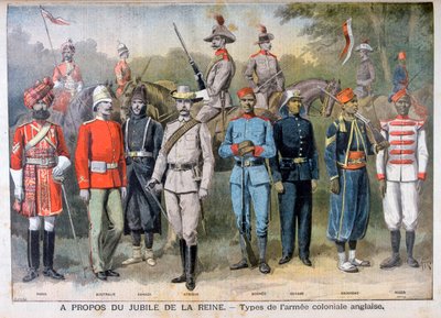Vojenské uniformy britské koloniální armády, 1897 od Henri Meyer