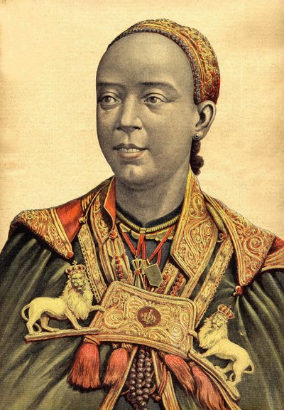 Portrét císařovny Habeše a Etiopie Taitou (Taytu Betul). od Henri Meyer