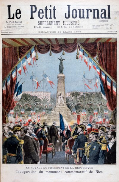Prezident Faure na slavnostní inauguraci pomníku v Nice, 1896 od Henri Meyer