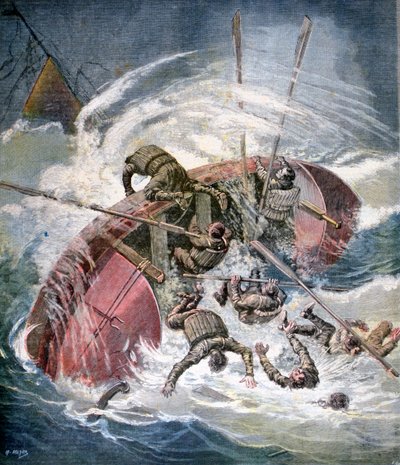 Záchrana před ztroskotáním v bouři u Les Sables-dOlonne, Francie, 1891 od Henri Meyer