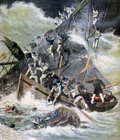 Vrak lodi La Bourdonnais, Sainte Marie, Madagaskar, 1893 od Henri Meyer