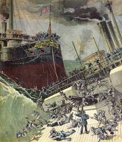 Anglická loď HMS Camperdown od Henri Meyer
