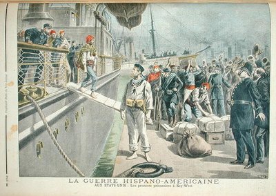 První zajatci na Key West během španělské americké války, z Le Petit Journal, 8. května 1898 od Henri Meyer