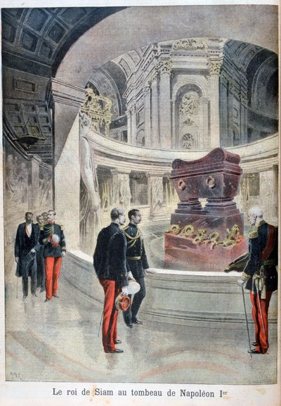 Král Siamu u hrobky Napoleona I., Paříž, 1897 od Henri Meyer