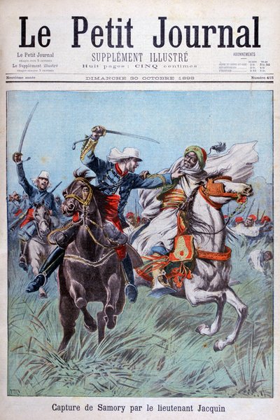 Dobytí Toure Samory poručíkem Jacquinem poblíž Guelemou v roce 1898. od Henri Meyer