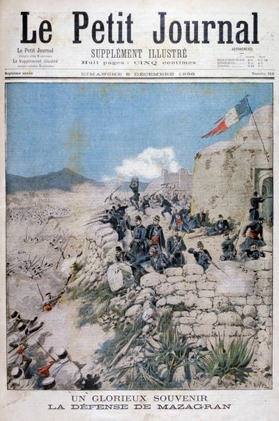 Obrana Mazagran, Alžírsko, 1896 od Henri Meyer