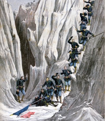 Objevená mrtvola poručíka Bujona, Francouzské Alpy, 1891 od Henri Meyer