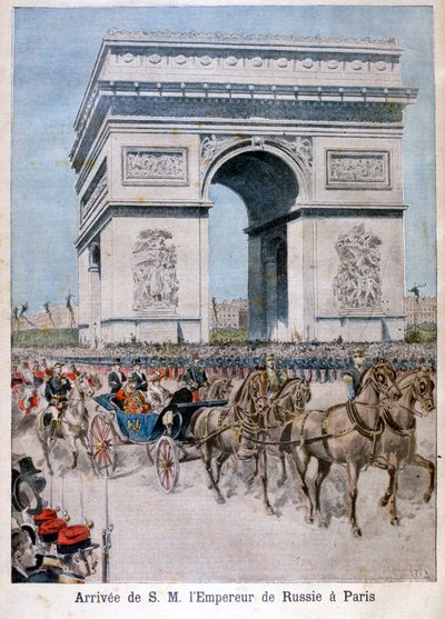 Car Nicholas II přijíždí do Paříže, 1896 od Henri Meyer