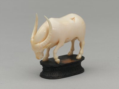 Černý biskup, šachová figurka, Indie, circa 1820 od Henri Pille