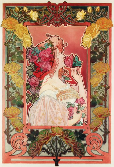 Vůně růže, kolem roku 1890 (olej na plátně) od Henri Henri Antoine Théodore Livemont