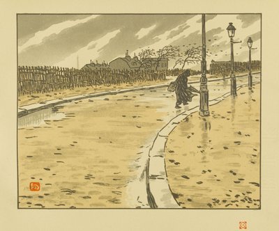 Z ulice Lamark [Třicet šest pohledů na Eiffelovu věž] od Henri Rivière