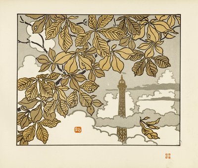 Frontispis [Třicet šest pohledů na Eiffelovu věž] od Henri Rivière