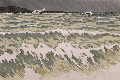 Déšť na moři (akvarel na papíře) od Henri Rivière