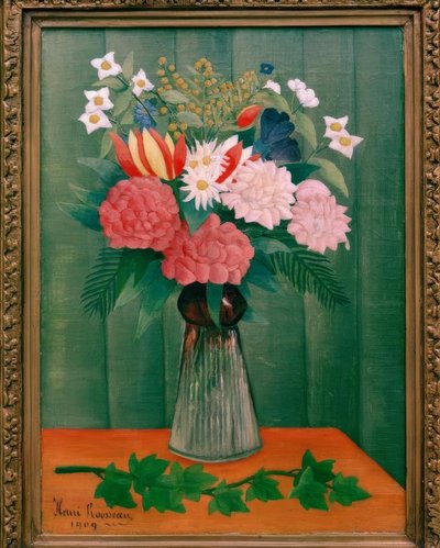Kytice na větvi břečťanu od Henri Rousseau