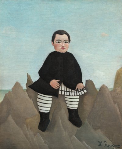 Chlapec na skalách od Henri Rousseau