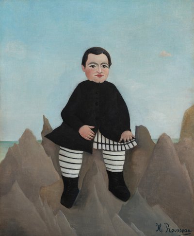 Chlapec na skalách od Henri Rousseau